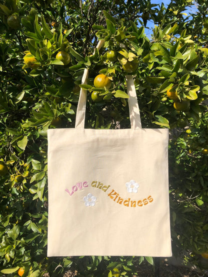 Love and Kindness tote bag