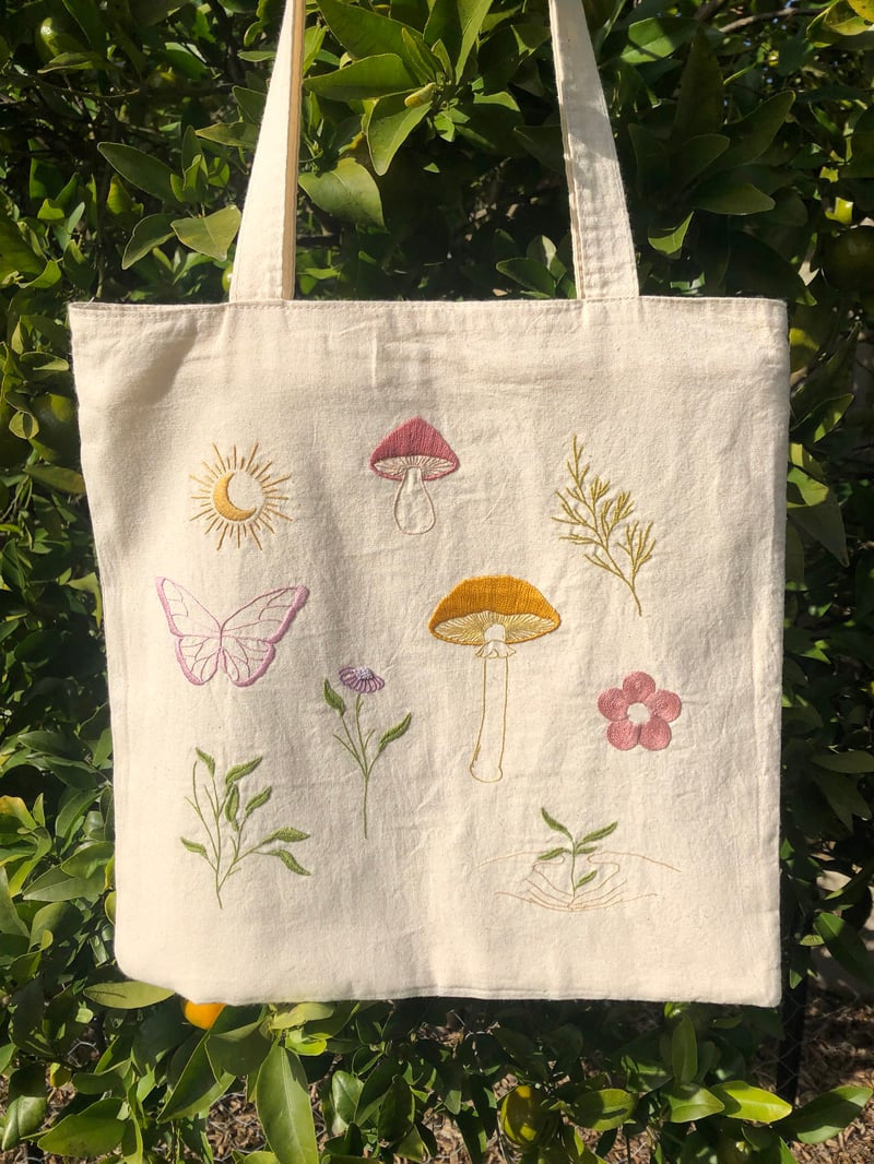 Embroidered Tote Bag