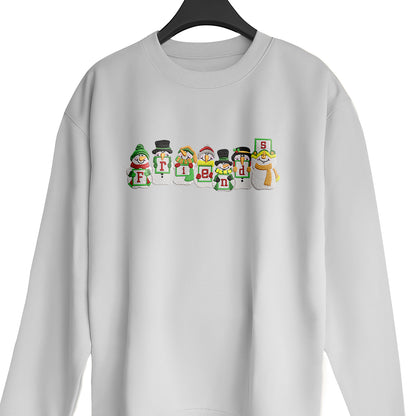 Snowmen Friend Noel Merry Christmas - Embroidered Sweatshirt, T-shirt, Hoodie 2