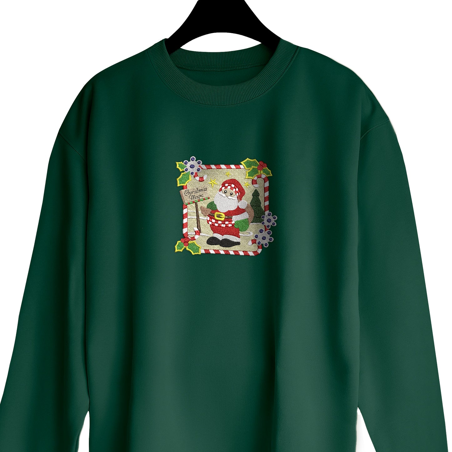 Frame Noel Santa Claus Christmas - Embroidered Sweatshirt, T-shirt, Hoodie