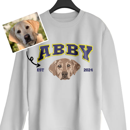 Custom Photo Your Dog Custom Year Lover Pet - Embroidered Sweatshirt, T-shirt, Hoodie