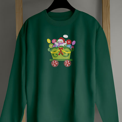 Happy Snowman Mery Christmas - Embroidered Sweatshirt, T-shirt, Hoodie