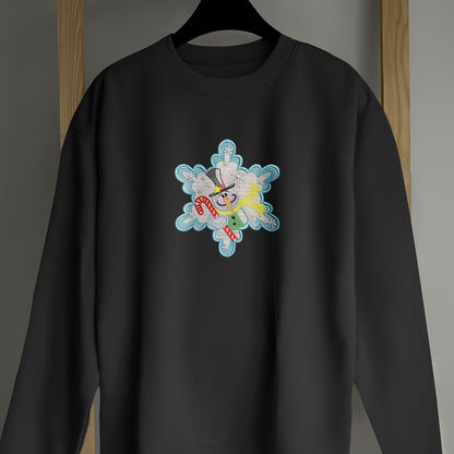 Snow Flake Merry Christmas - Embroidered Sweatshirt, T-shirt, Hoodie