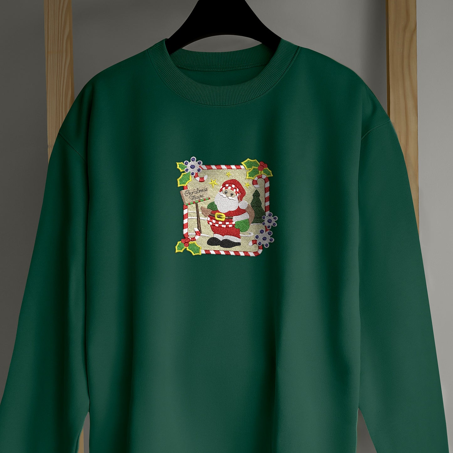 Frame Noel Santa Claus Christmas - Embroidered Sweatshirt, T-shirt, Hoodie