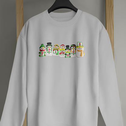 Snowmen Friend Noel Merry Christmas - Embroidered Sweatshirt, T-shirt, Hoodie 2