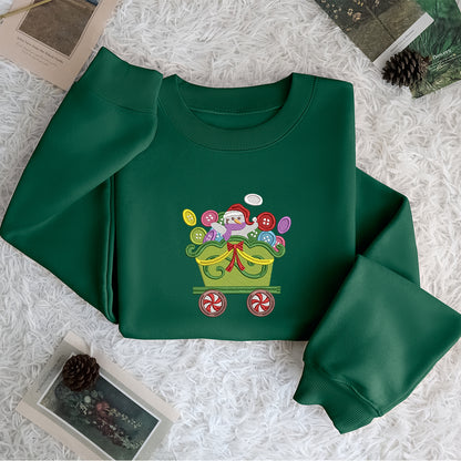 Happy Snowman Mery Christmas - Embroidered Sweatshirt, T-shirt, Hoodie