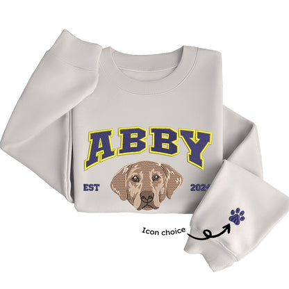 Custom Photo Your Dog Custom Year Lover Pet - Embroidered Sweatshirt, T-shirt, Hoodie