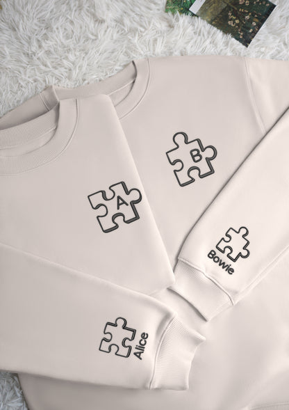 Custom Icon Couple Matching Shirt - Embroidered Sweatshirt, T-shirt, Hoodie