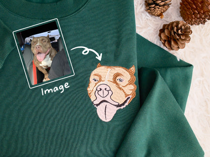 Custom Photo Your Dog, Lover Dog- Embroidered Sweatshirt, T-shirt, Hoodie