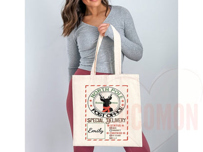 Custom Christmas Bag Tote Christmas Eve Gift Custom Stocking Sack Santa Sack Santa Delivery Sack Christmas gift bag for kids Santa Claus bag