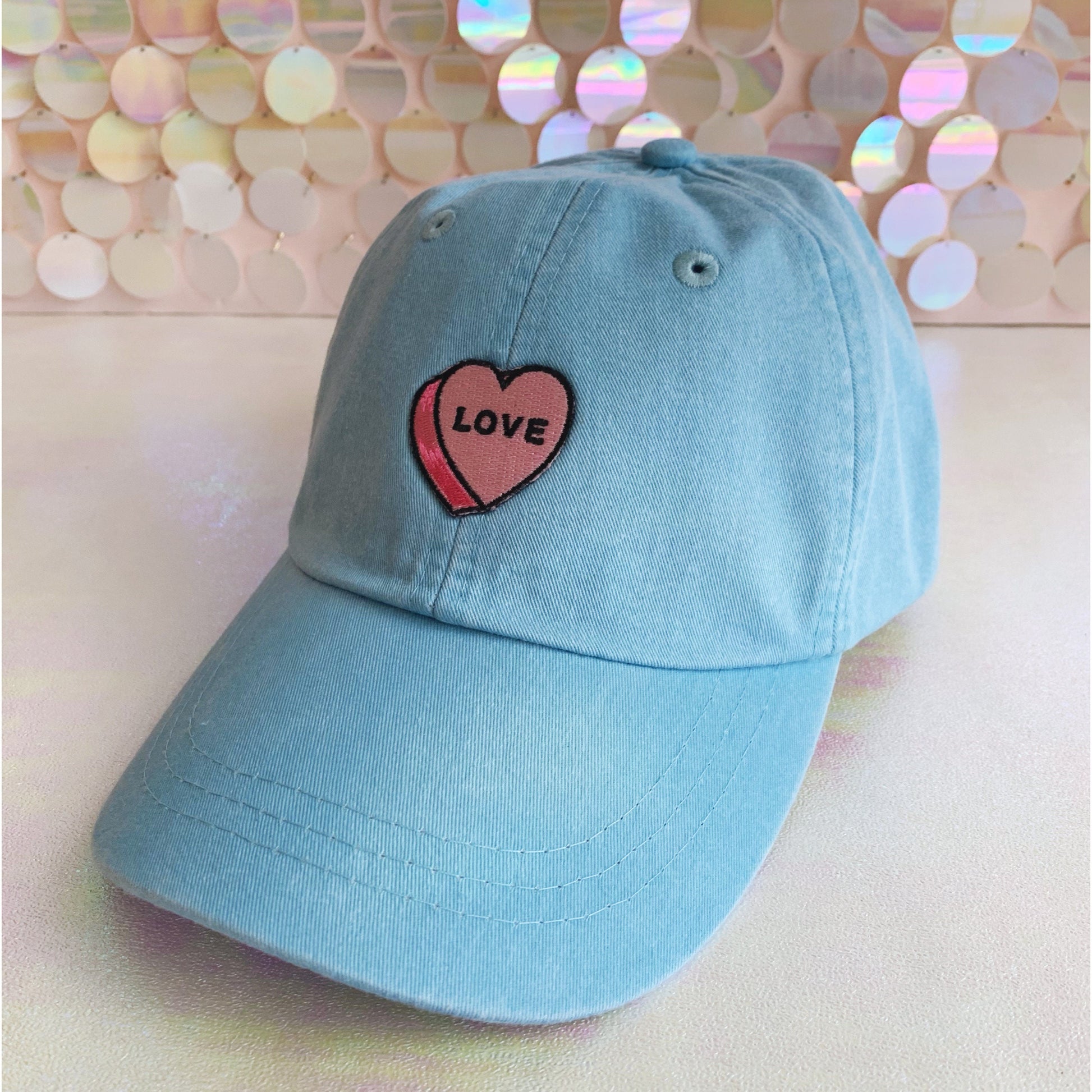 Baseball Hat - Conversation Hearts - As If Love Bad Bitch - Bye - Nah - Bored - WTF - Dad Hat Cap -Choose Color VSCO Valentine's Day Gift