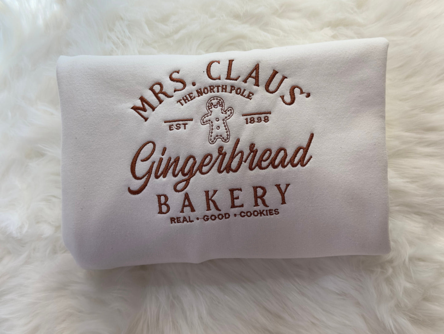 Gingerbread bakery embroidered Christmas sweatshirt