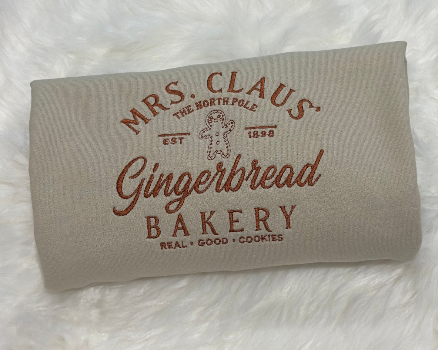 Gingerbread bakery embroidered Christmas sweatshirt