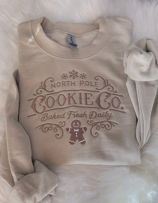 North Pole Cookie Co embroidered sweatshirt / hoodie