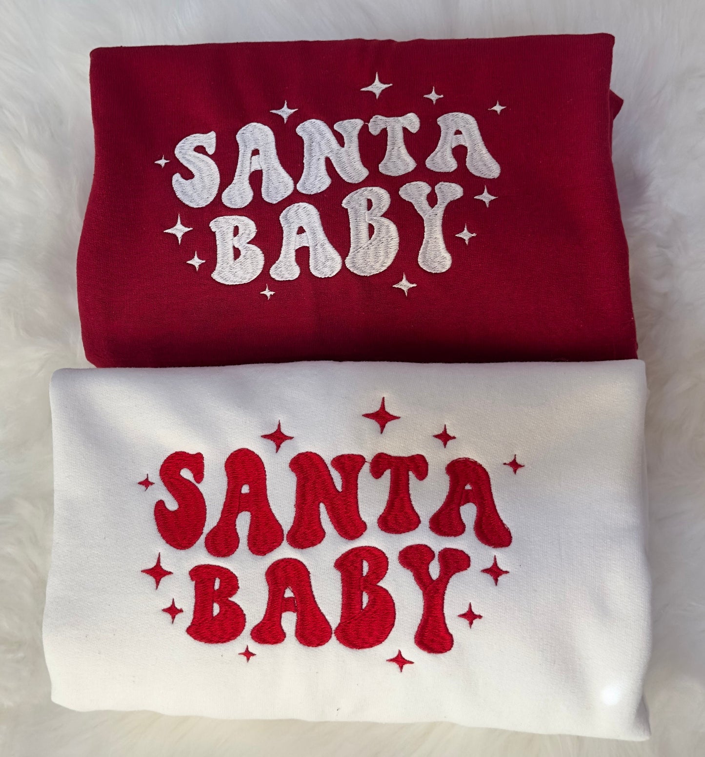 Santa Baby Embroidered Christmas sweatshirt