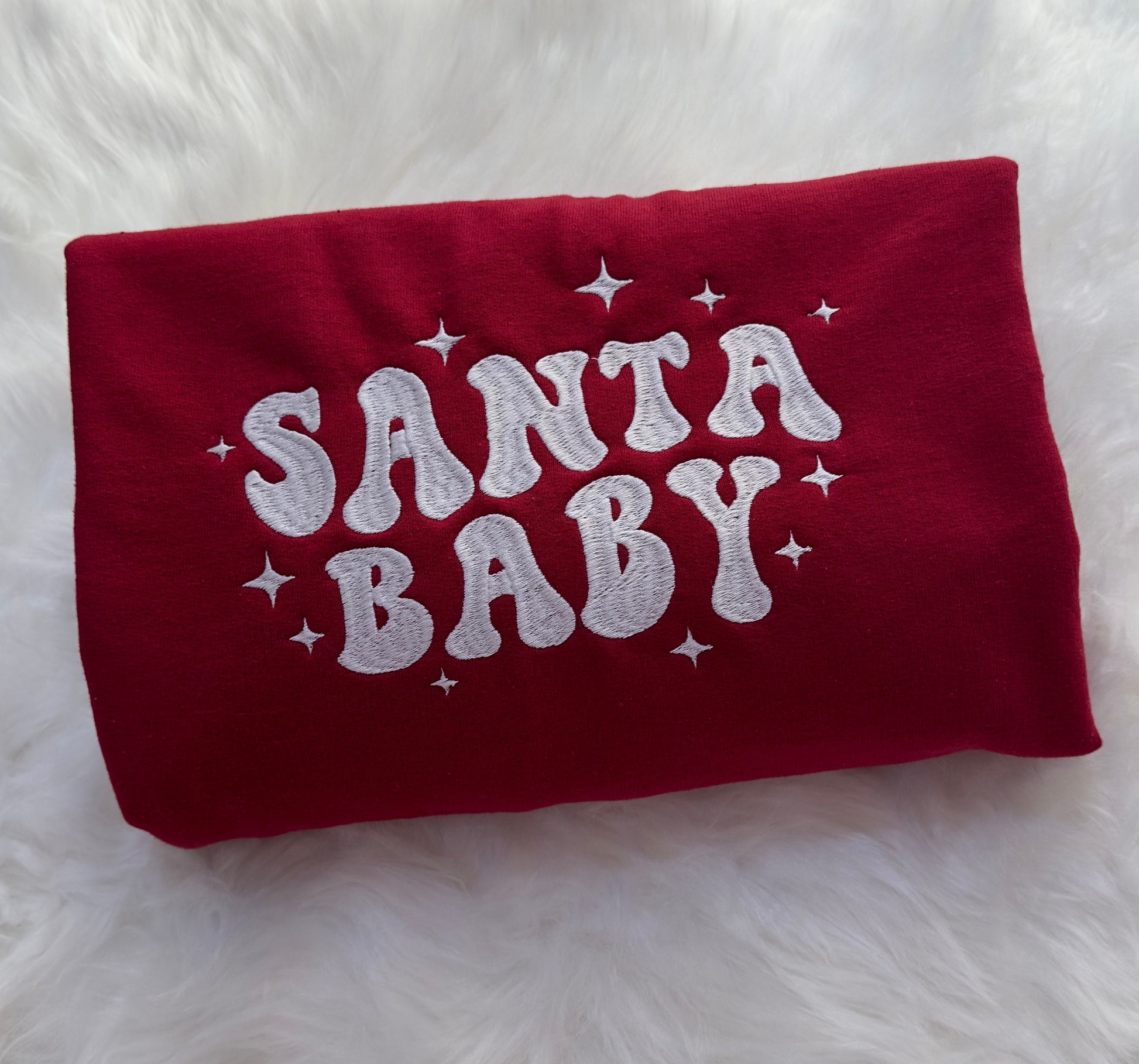 Santa Baby Embroidered Christmas sweatshirt