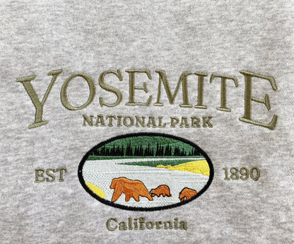 Yosemite National Park Embroidered Sweatshirt | National Park Embroidered Hoodie | Yosemite National Park Sweater | Crew Neck Sweatshirt