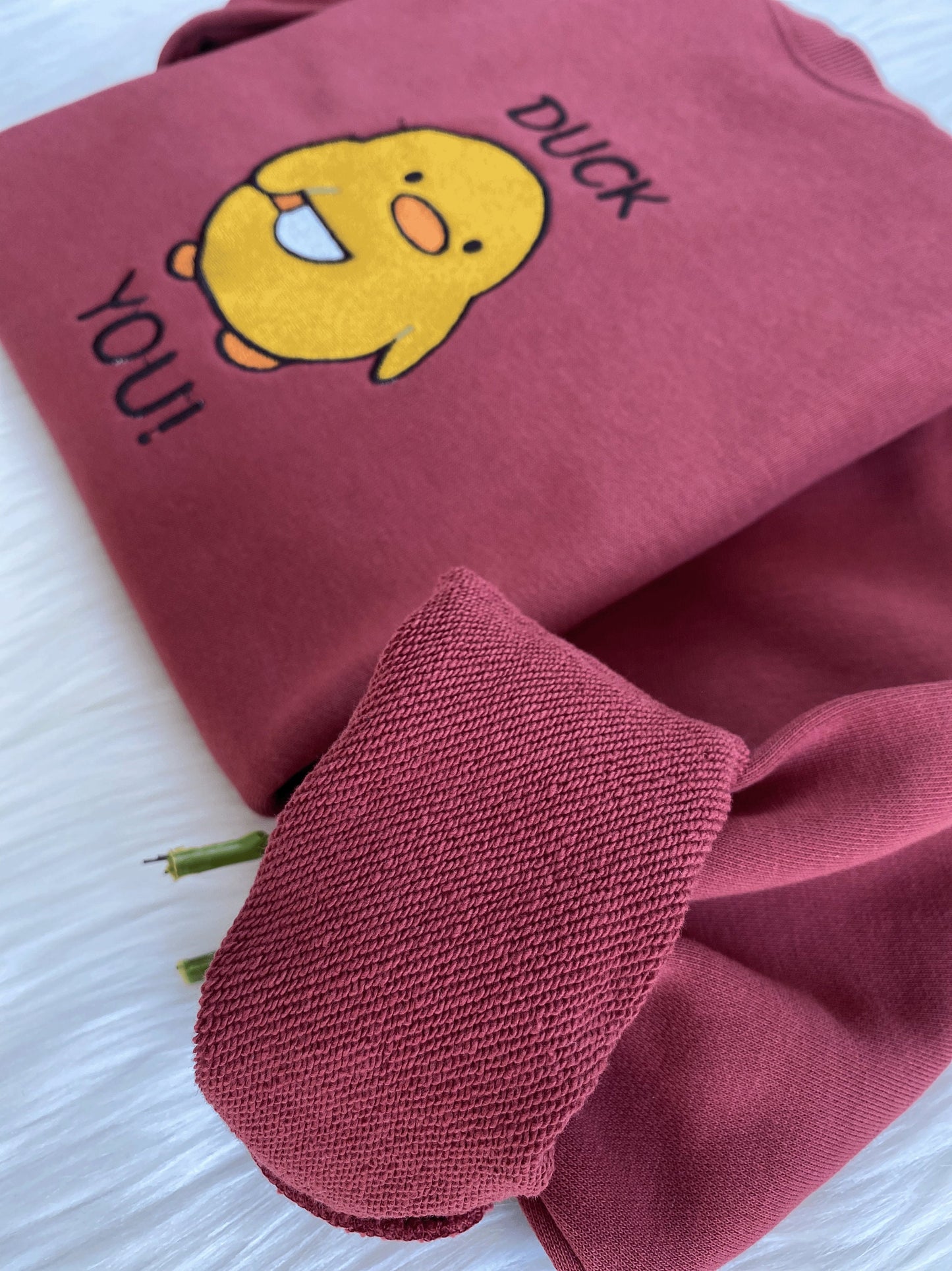 Duck You Embroidered Sweatshirt | Silly Duck Sweatshirt | Funny Embroidered Shirt | Funny Duck Shirt | Silly Goose Sweater | Crew Neck