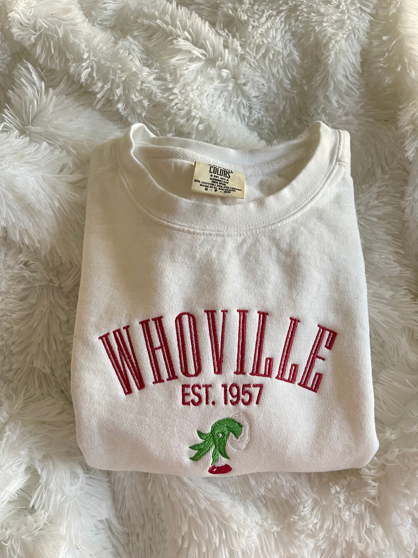 CHRISTMAS EMBROIDERED SWEATSHIRT Christmas Sweatshirt Stocking Stuffer Gift for Friends Christmas Gift for Christmas Embroidered Crewneck