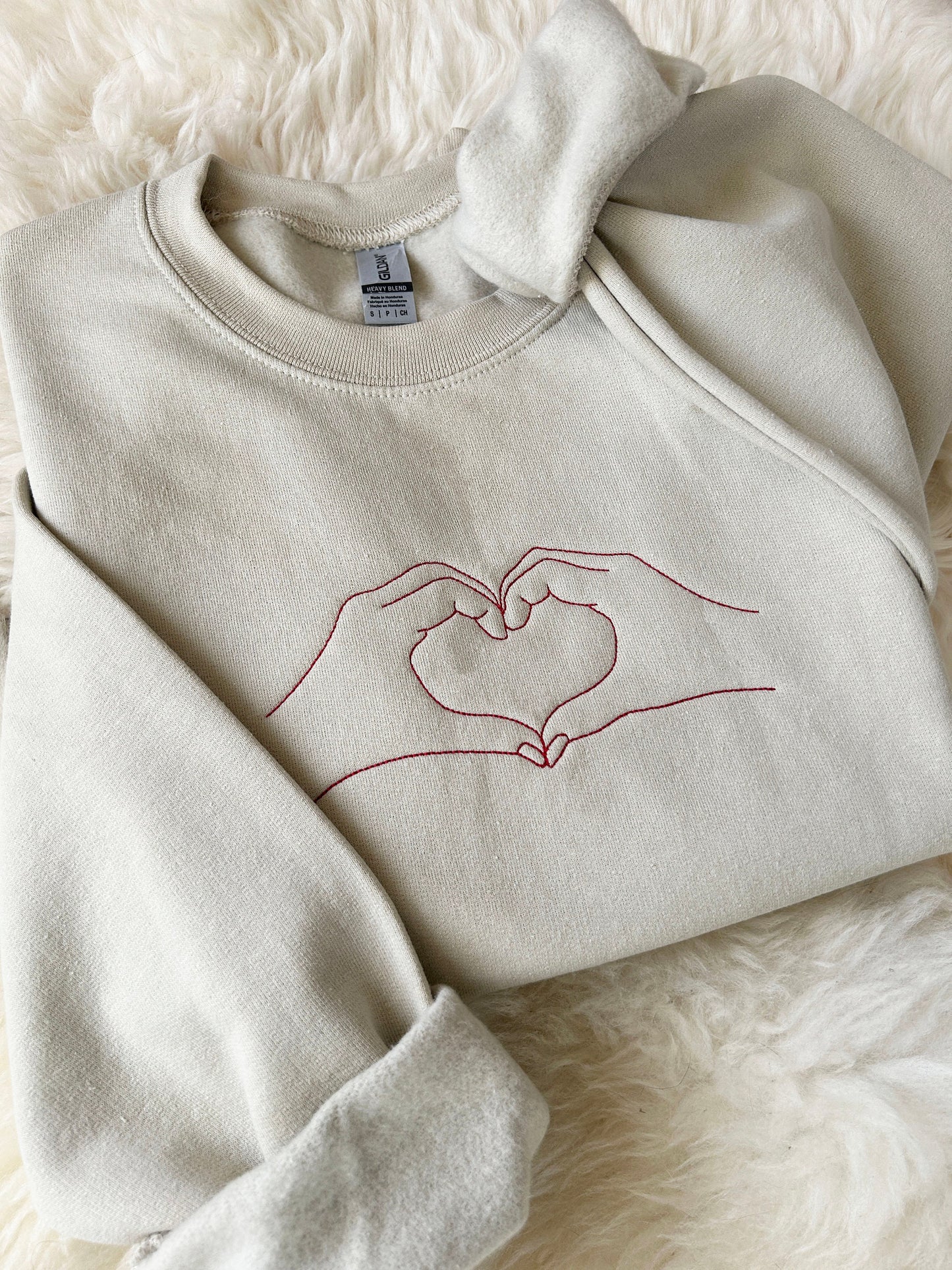 Embroidered Valentine's Day Sweatshirt, Embroidered Heart Crewneck Sweatshirt, Embroidered Minimal Sweater, Valentine's Day Gift