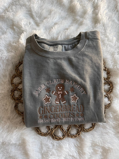 CHRISTMAS EMBROIDERED SWEATSHIRT Gingerbread Bakery Sweatshirt Christmas Gifts Gifts for Her Embroidered Gift Embroidered Christmas Gift