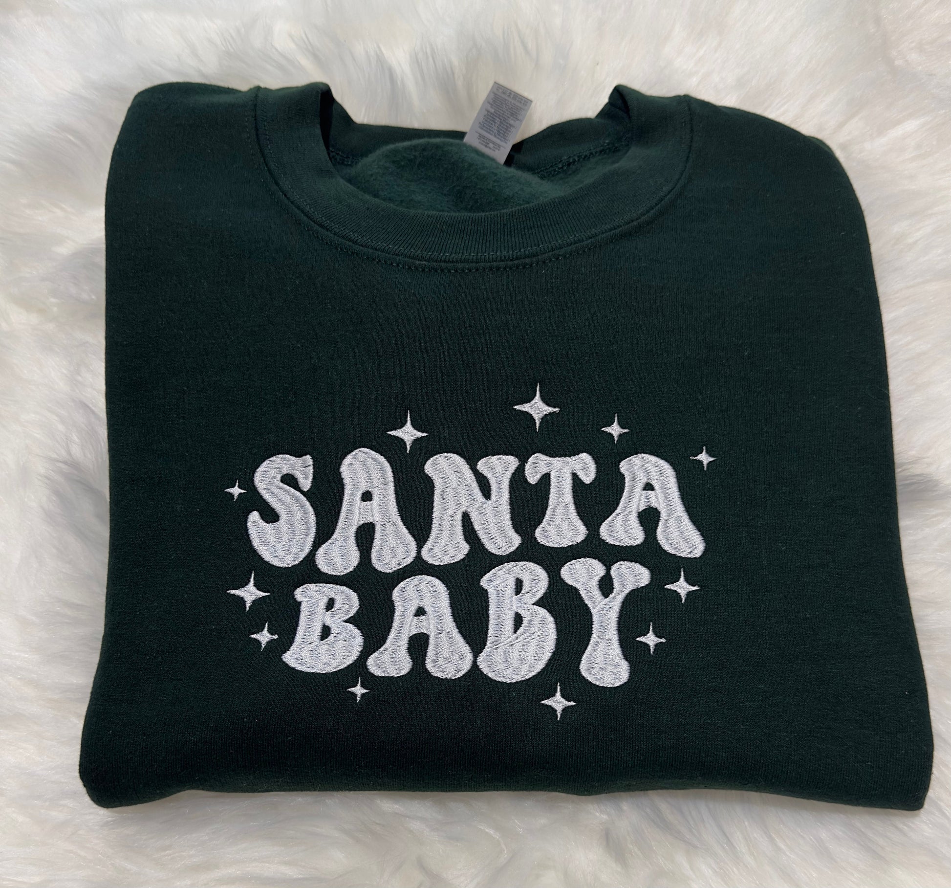 Santa Baby Embroidered Christmas sweatshirt