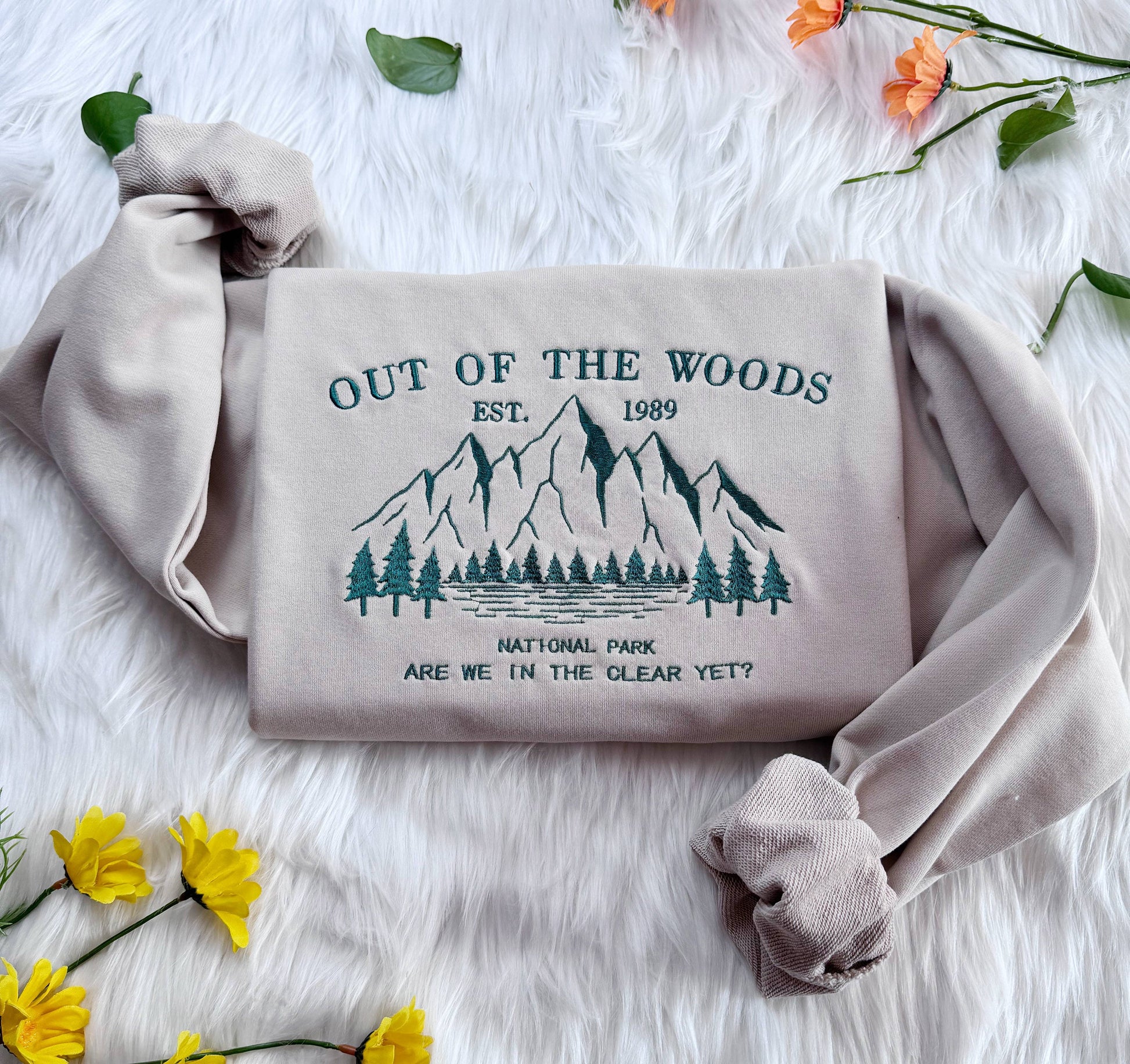 Mountain National Park Embroidered Sweatshirt, Embroidered Forest National Park Sweatshirt, In The Clear Yet Sweatshirt, T-shirt, Hoodie