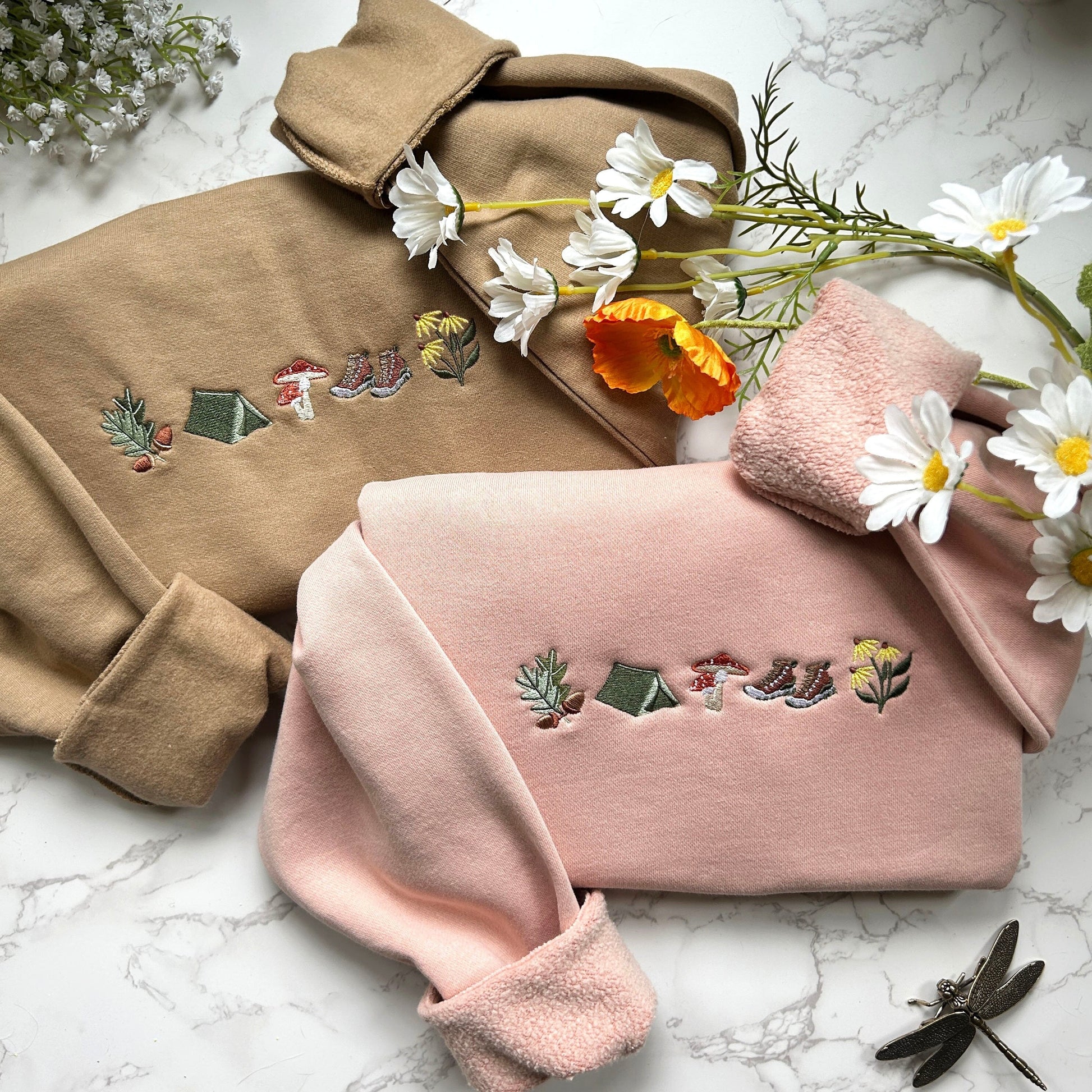 Camping Embroidered Sweatshirt, Respect Local Wildlife, Mushroom Embroidered Shirt, Camping Outdoors Granola Girl Sweatshirt, Environmental