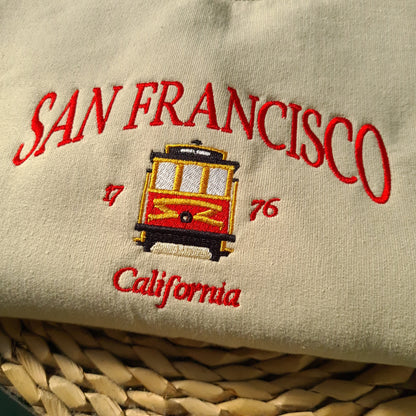 San Francisco Embroidered Sweatshirt, Vintage California Crewneck, Vintage Sweatshirt, Embroidered Vintage Sweatshirt, Gift for her