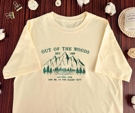 Out Of Wood Embroidered Unisex T-shirt, Embroidered Forest National Park Sweatshirt, In The Clear Yet Sweatshirt, T-shirt, Hoodie