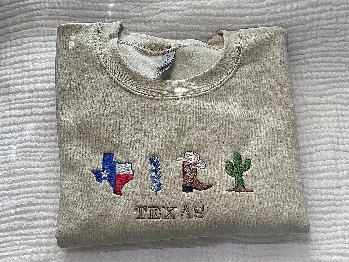 Texas state embroidered sweatshirt, Texas gift, Texas hoodie