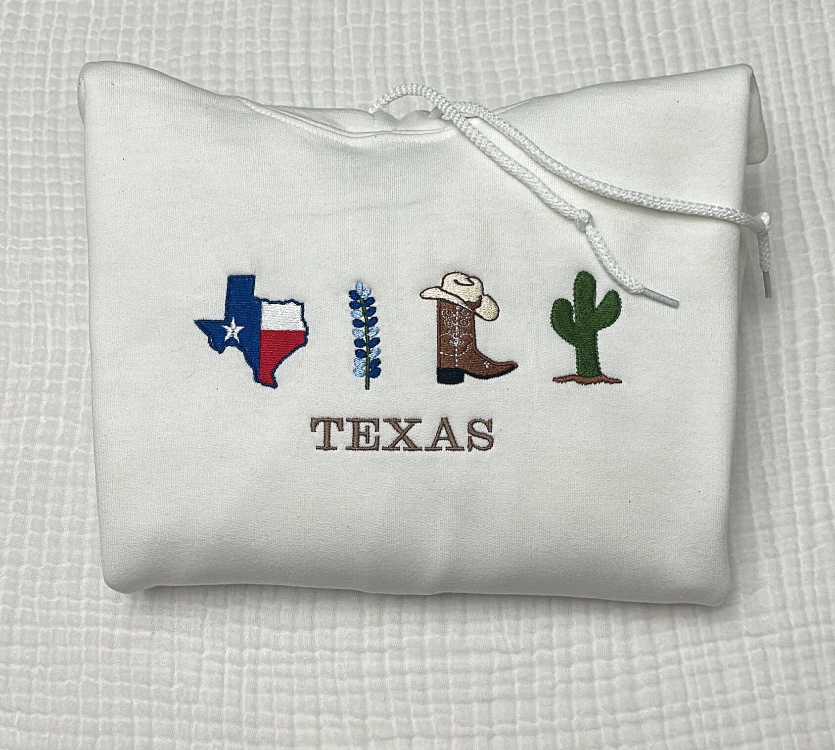 Texas state embroidered sweatshirt, Texas gift, Texas hoodie