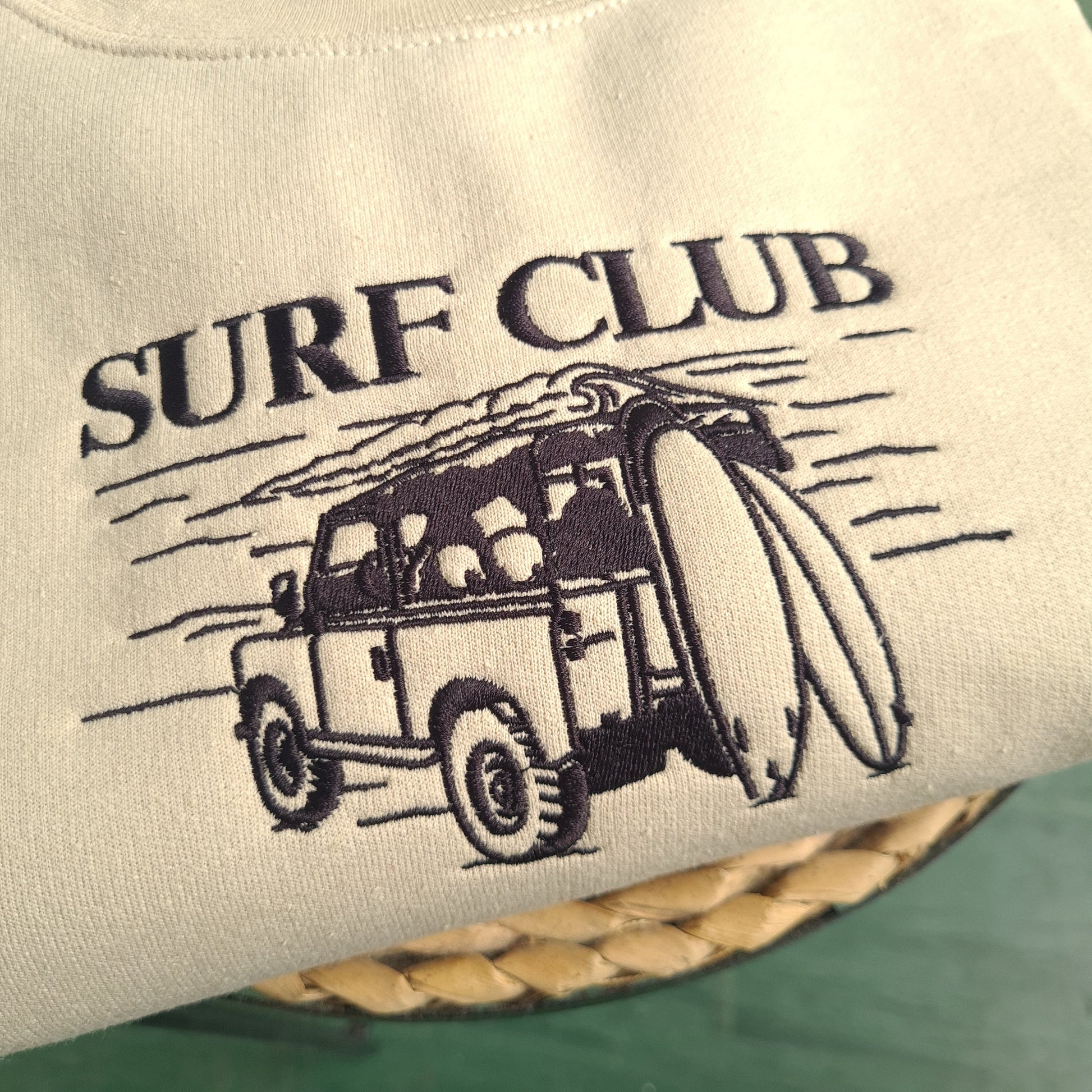 Embroidered Surf Club Crewneck, Vintage Surf Club Sweatshirt, Vintage Crewneck, Embroidered Vintage Sweatshirt, Surfing Sweatshirt