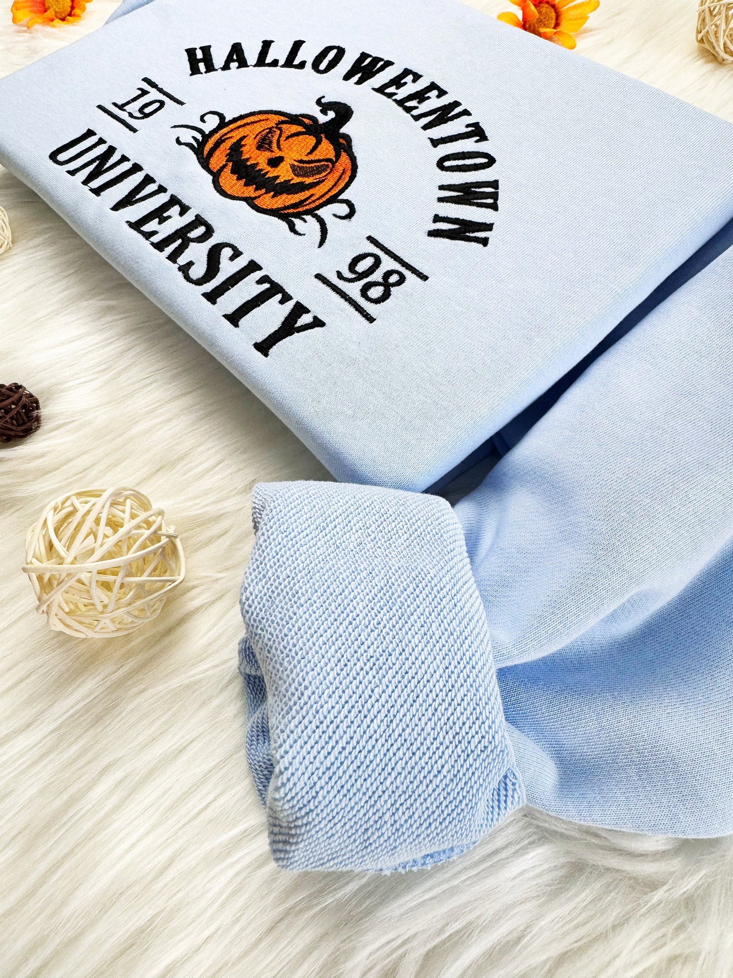 Halloweentown Est 1998 Embroidered Sweatshirt, Embroidered Halloweentown University Sweatshirt, Retro Halloween Hoodie, Unisex T-shirt