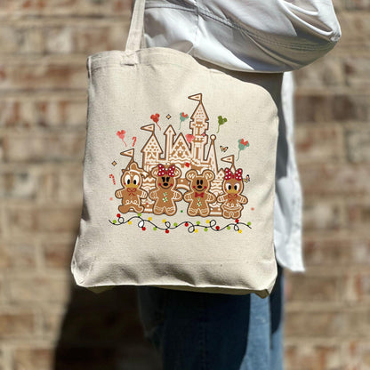 Friends Christmas tote bag,  Gingerbread tote bag,  and  Christmas tote bag, Christmas gift tote bag