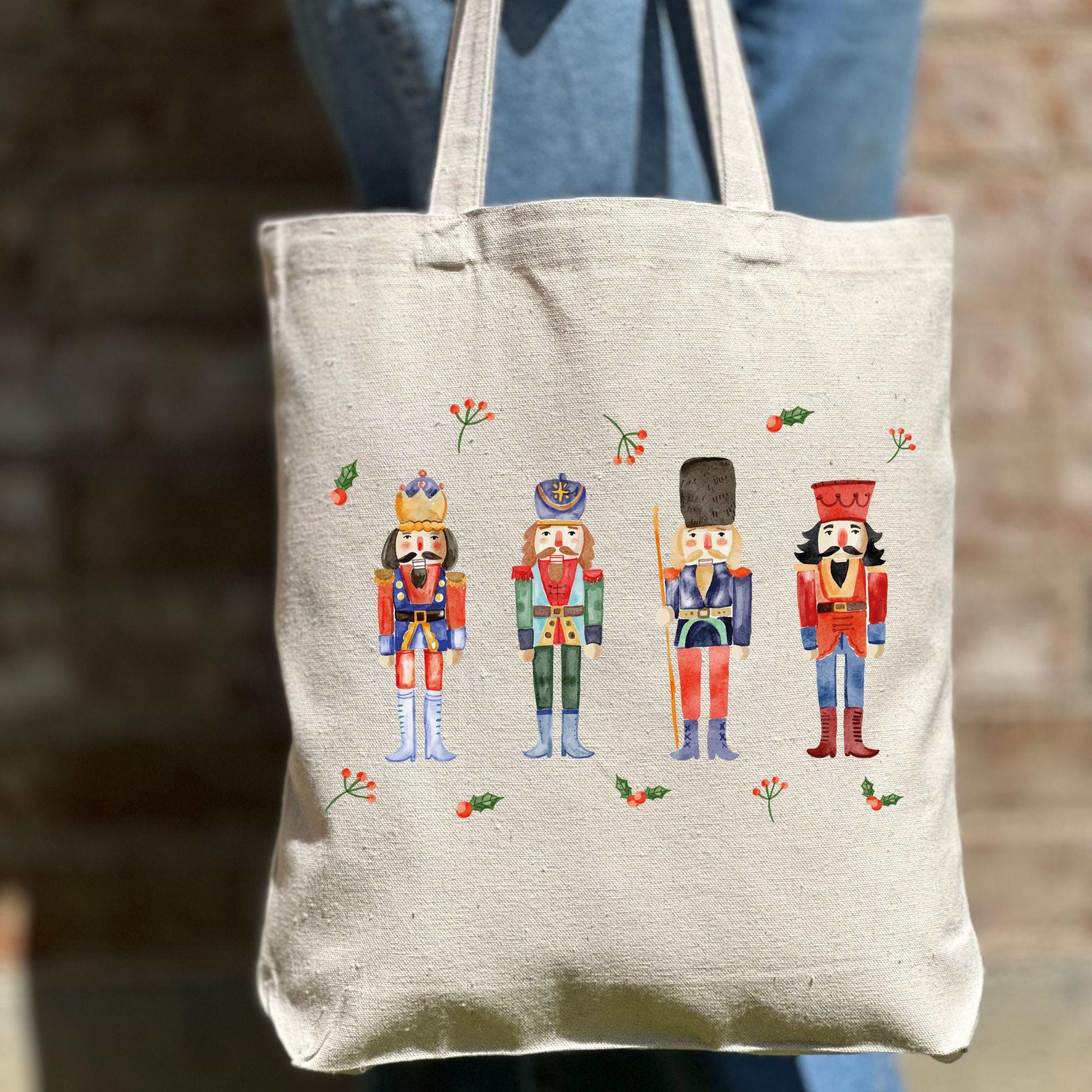 Christmas Nutcracker Tote Bag, Christmas Cute Tote Bag, Holiday Bag, Christmas Gift Bag, Vacation Tote Bag, Christmas Gift Tote Bag