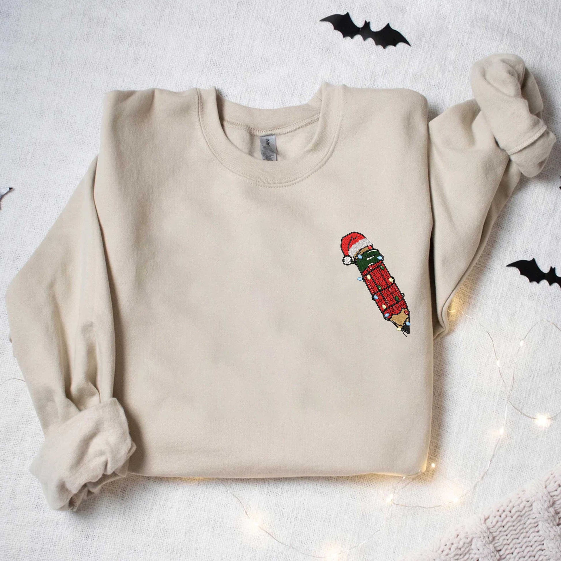 Christmas Teacher Sweatshirt Christmas Embroidered Sweatshirt Teachers Life Sweatshirt Christmas Sweatshirt Christmas Gift For Teacher