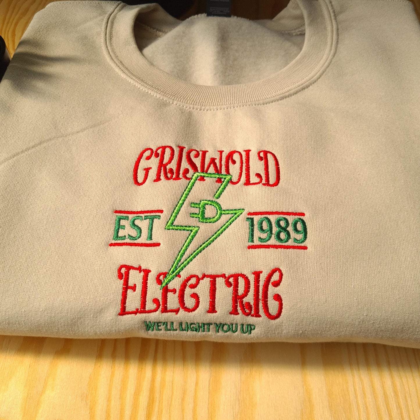 Christmas Griswold Electric Embroidered Sweatshirt, Vintage Christmas Sweatshirt, Griswold Christmas Sweatshirt, Christmas Crewneck