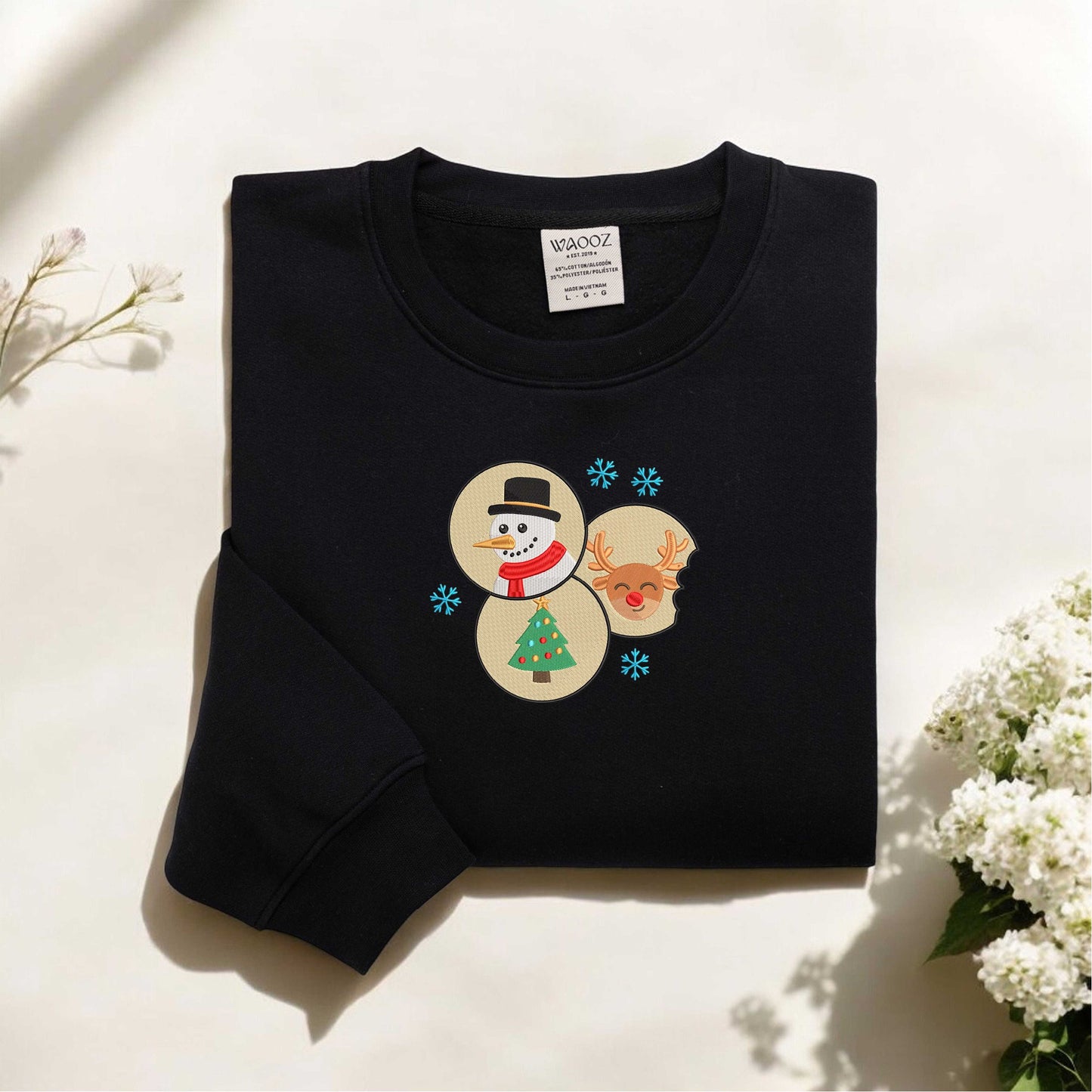 Christmas Embroidered Sweatshirt Christmas Sugar Cookies Sweatshirt Cute Xmas Sweatshirt Christmas Tree Santa Reindeer Sweatshirt