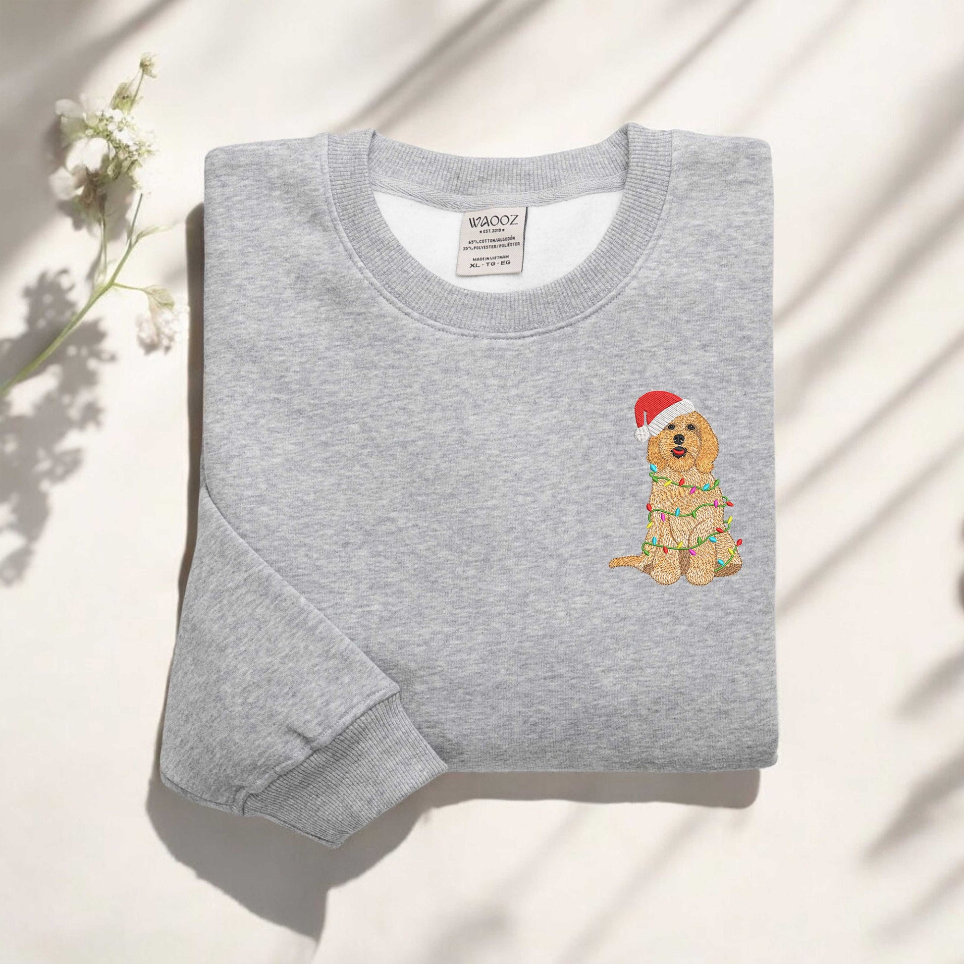 Christmas Goldendoodle Sweatshirt Embroidered Goldendoodle Sweatshirt Holiday Sweaters Goldendoodle Mom Sweatshirt Dog Lover Gifts