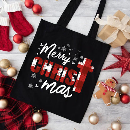 Merry Christmas Tote Bag, Christmas Cute Tote Bag, Holiday Bag, Christmas Gift Bag, Vacation Tote Bag, Christmas Gift Tote Bag