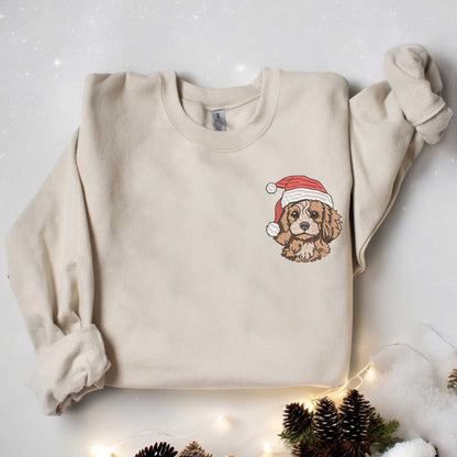 Embroidered Poodle Christmas Sweatshirt Embroidered Christmas Dog Sweatshirt Christmas Sweatshirt Dog Mom Shirt Poodle Mom Sweatshirt