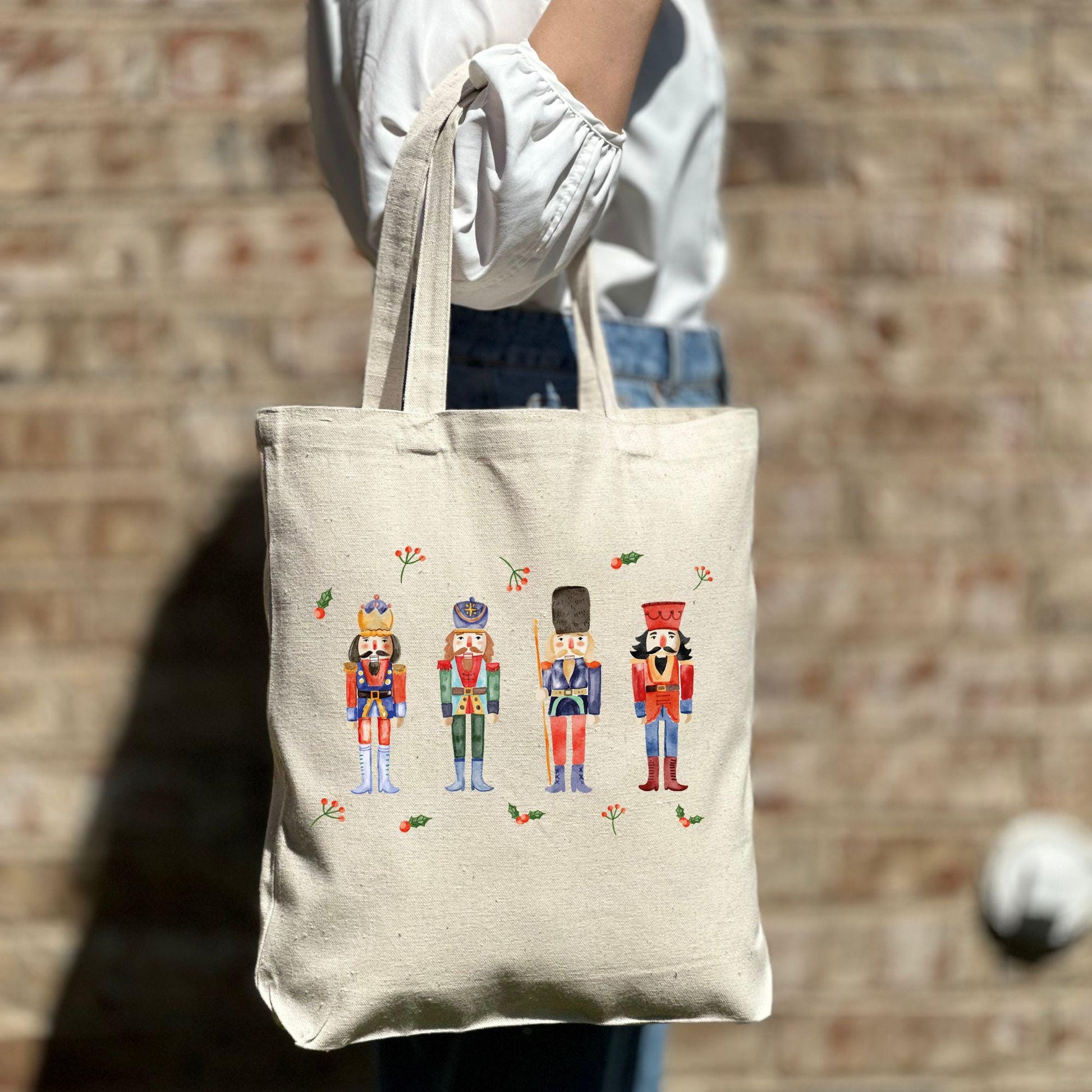 Christmas Nutcracker Tote Bag, Christmas Cute Tote Bag, Holiday Bag, Christmas Gift Bag, Vacation Tote Bag, Christmas Gift Tote Bag