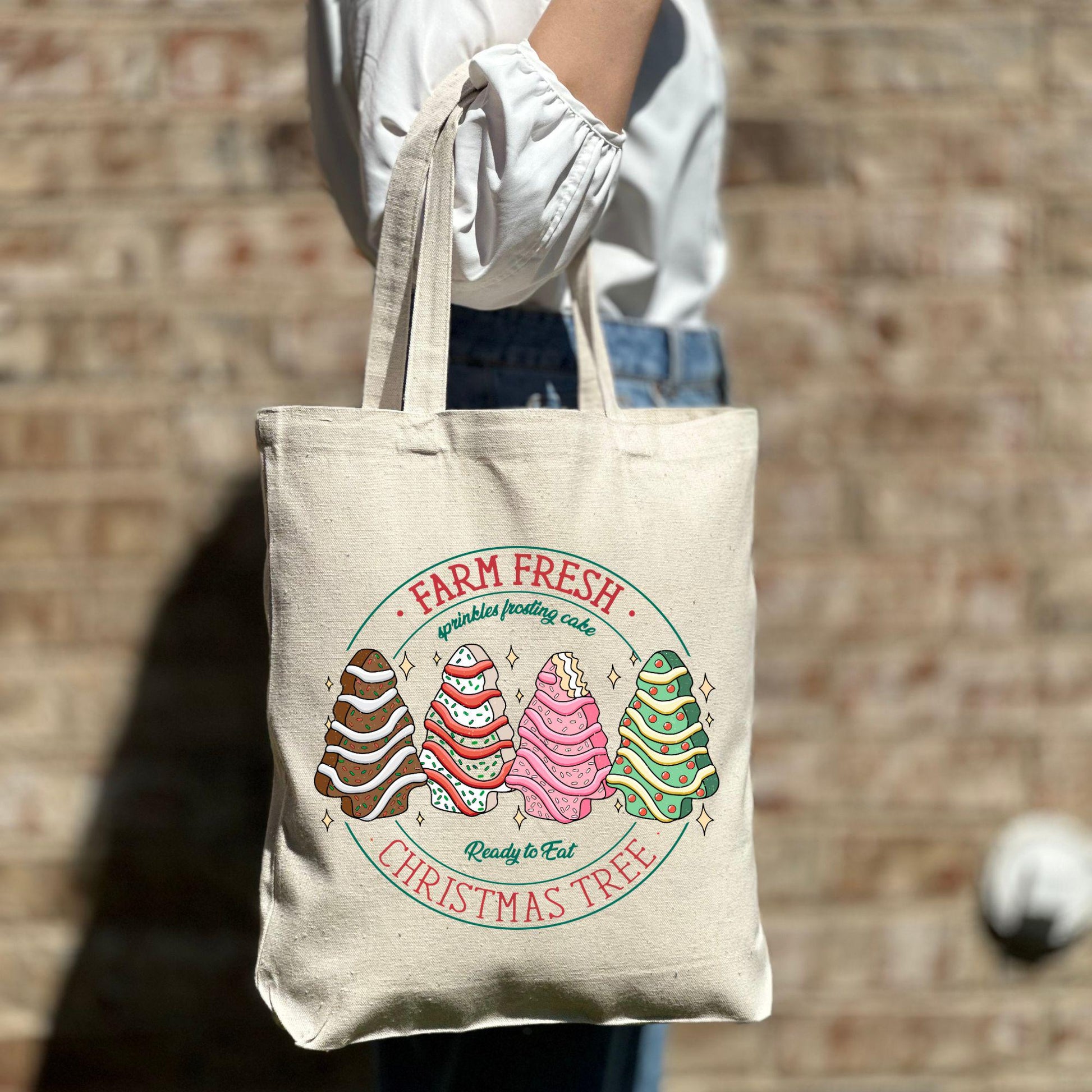 Farm Fresh Christmas Tree Tote Bag, Christmas Cute Tote Bag, Holiday Bag, Christmas Gift Bag, Vacation Tote Bag, Christmas Gift Tote Bag