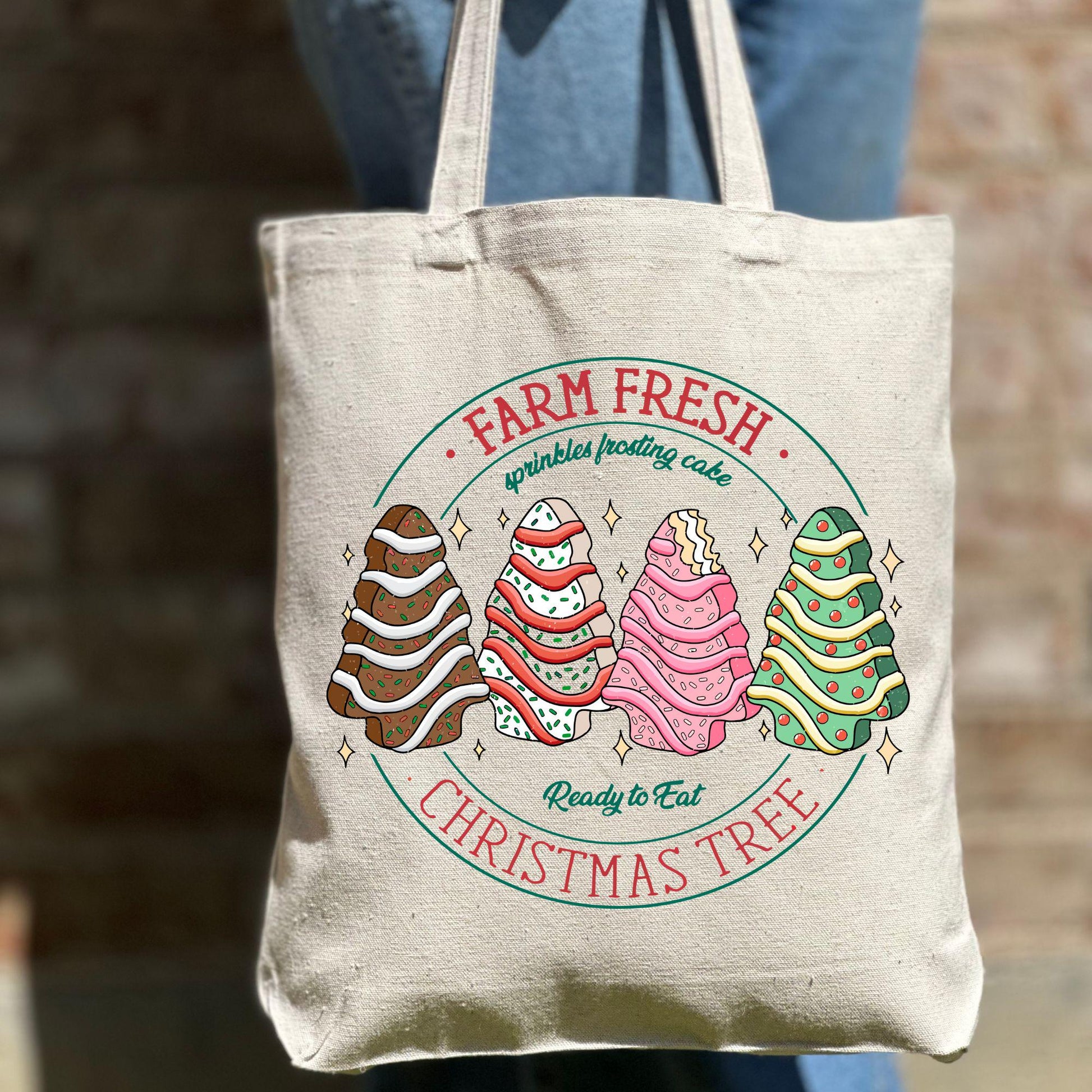 Farm Fresh Christmas Tree Tote Bag, Christmas Cute Tote Bag, Holiday Bag, Christmas Gift Bag, Vacation Tote Bag, Christmas Gift Tote Bag