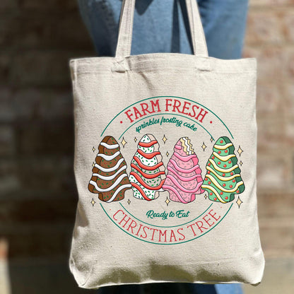 Farm Fresh Christmas Tree Tote Bag, Christmas Cute Tote Bag, Holiday Bag, Christmas Gift Bag, Vacation Tote Bag, Christmas Gift Tote Bag