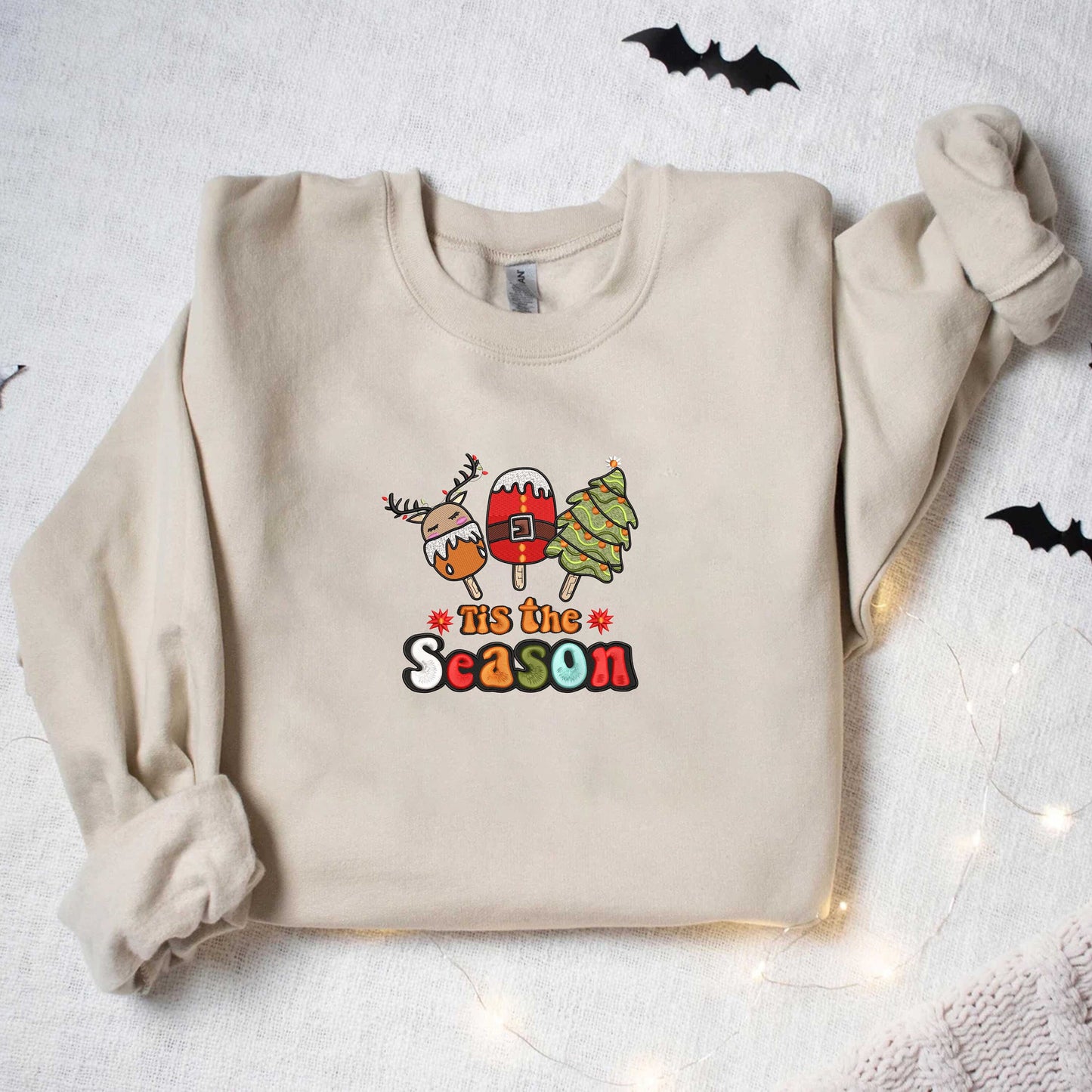 Tis The Season Sweatshirt Christmas Tis The Season Sweatshirt Christmas Embroidered Sweatshirt Merry Christmas Sweatshirt Christmas Sweater