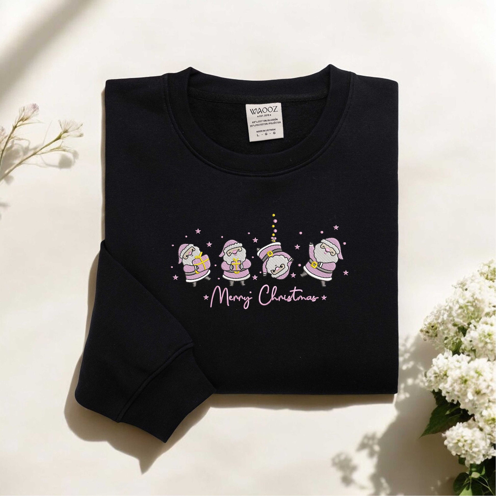 Santa Embroidered Sweatshirt Retro Santa Christmas Sweatshirt Christmas Santa Sweatshirt Santa Sweatshirt, Women Gift for Christmas