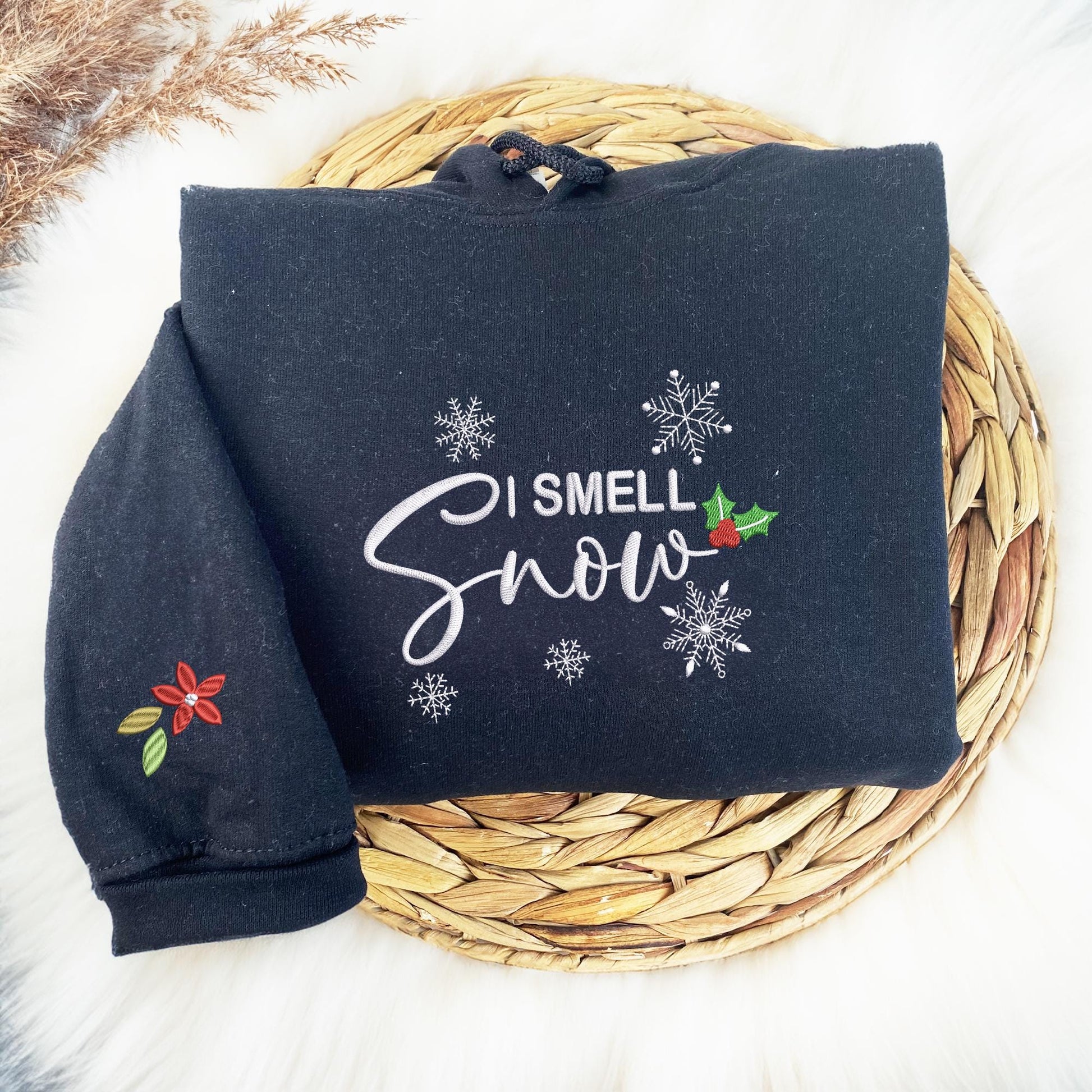 I Smell Snow Tshirt, Embroidered Christmas Sweatshirt For Gilmore Fans, Luke's Diner Shirt, Lorelai Shirt, Christmas Holiday Gift For Her