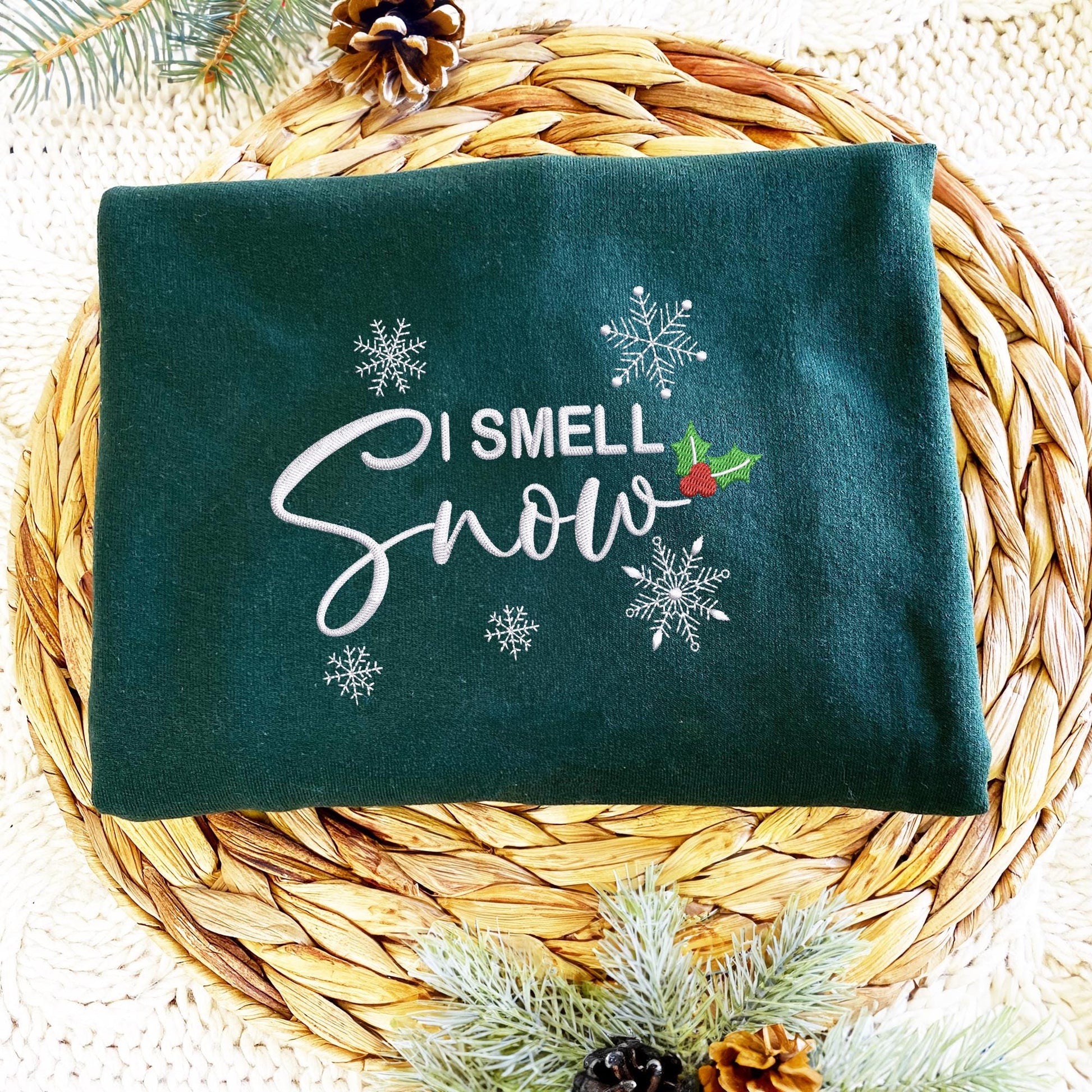 I Smell Snow Tshirt, Embroidered Christmas Sweatshirt For Gilmore Fans, Luke's Diner Shirt, Lorelai Shirt, Christmas Holiday Gift For Her